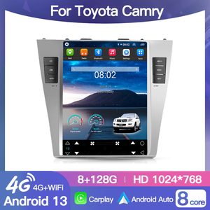 HFMidia Autoradio 10,4 pouces avec écran vertical, unité centrale multimédia vidéo Bluetooth pour Toyota Camry 2008-2011, lecteurs auto sans fil CarPlay - Product Image 2