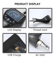 Gonfleur de pneu à affichage numérique LCD portable entièrement automatique avec pression prédéfinie pour 4 unités de pression pneus/pneus