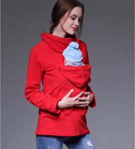 Maternité <span class=keywords><strong>Sweat</strong></span> À Capuche Multifonction Kangourou À Capuche Manteau pour Femmes Enceintes <span class=keywords><strong>Porte</strong></span>-Bébé Automne Hiver Veste Manteaux - Product Image 4