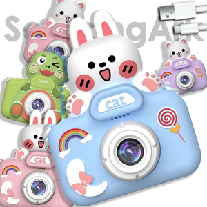 SourcingArk - Cámara Digital Mini Dinosaurio para Niños con Tarjeta SD, 1080 HD, Juguete de Dibujos Animados Popular en Redes Sociales, Pantalla de 2.0 Pulgadas X5S - Product Image 1