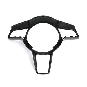 Rivestimento Centrale Volante in Pelle Lucida/Fibra di Carbonio con Cuciture Personalizzate per Porsche 991 991.2 911 992 987 Cayenne 100% - Product Image 6