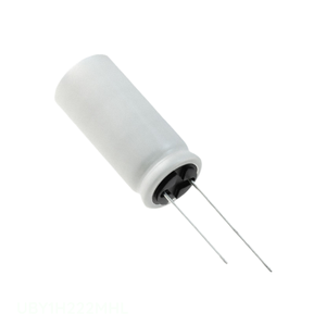Distribuidor Autorizado, Condensador de Aluminio de 2200 uF, 2200UF, 20%, 50V, Radial, UBY1H222MHL, Condensador de Orificio Pasante - Product Image 1