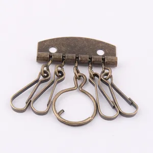 Giá rẻ Antique Brass kim loại móc chìa khóa chủ với Hooks cho PURSE phụ kiện