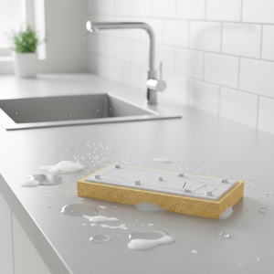 Spugna in Cellulosa di Ricambio a Smontaggio Rapido 30 X 14 X 3 cm, Spugna Schiumosa ad Alto Assorbimento d'Acqua per Cucina, SIGMA SIG48L7RC Made in Italy - Product Image 3