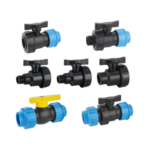 Smooth Surface Treatment Low Pressure PP Single Union Ball Valve for Agricultural Irrigation Water Supply Casting Technics