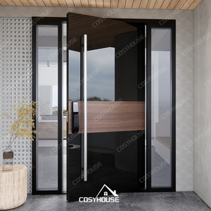 <span class=keywords><strong>Porta</strong></span> esterna moderna Cosyhouse con <span class=keywords><strong>porta</strong></span> d'ingresso <span class=keywords><strong>in</strong></span> <span class=keywords><strong>vetro</strong></span> specchiato con luci laterali e laterali superiori porte d'ingresso esterne con traverse - Product Image 3