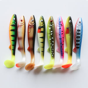 Grandes leurres souples en plastique à queue en T, Swimbait en PVC 6,5 po 1,3 oz, <span class=keywords><strong>Leurre</strong></span> souple type Minnow Shad 16,5 cm 34 g, <span class=keywords><strong>Leurre</strong></span> souple à queue de pagaie pour <span class=keywords><strong>brochet</strong></span> - Product Image 2