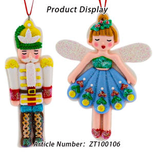 Vente en gros Fait à <span class=keywords><strong>la</strong></span> main Mini <span class=keywords><strong>Casse</strong></span>-<span class=keywords><strong>Noisette</strong></span> de Noël et <span class=keywords><strong>Fée</strong></span> avec Glaçage Pendentif Ornement pour Arbre de Noël Fête Cadeau Décoration - Product Image 3