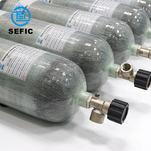 Cilindro de Fibra de Carbono de 300 bar con Válvula Compresora, Cilindros de Gas de Carbono de Alta Presión de 6.8L - Product Image 4