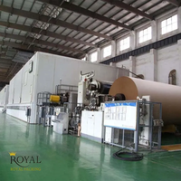 Machine chinoise de fabrication de papier kraft, moulage de pâte à papier, moteur, capacité 30T, 380V, du papier usagé au bobinage de papier fini