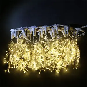 600 Leds Rubber Cable Curtain Lights Christmas Wedding Decoration IP 65 Waterproof LED Fairy Curtain Lights