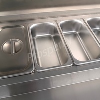 Table de préparation réfrigérée pour pizzas et sandwichs, comptoir commercial, réfrigérateur à salades, équipement de réfrigération pour salades - Vente directe usine