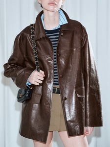 5176 Manteau <span class=keywords><strong>trench</strong></span> en peau de mouton véritable cirée à l'huile, nouvelle mode du fabricant - Product Image 4