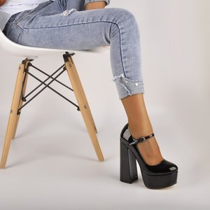 Xinzirain Custom <span class=keywords><strong>Mary</strong></span> <span class=keywords><strong>Jane</strong></span> pump <span class=keywords><strong>scarpe</strong></span> con zeppa con <span class=keywords><strong>tacco</strong></span> alto a punta tonda con cinturino alla caviglia - Product Image 5