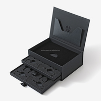 Boîte en carton magnétique personnalisée de luxe avec tiroirs pour ensemble de bijoux et palette de maquillage, boîte d'influenceur pour la promotion de la marque