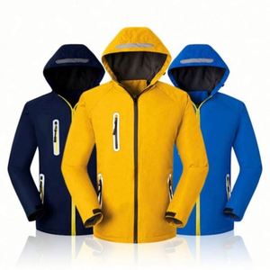 Veste de sport d'hiver enduite unisexe à capuche, imperméable et écologique, avec logo personnalisé et broderie, vente en gros usine - Product Image 2