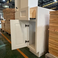 Armoires américaines modernes en bois massif prêtes à assembler Armoires de cuisine modulaires blanches avec accessoires de fermeture en douceur DTC