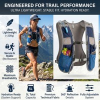 Gilet d'hydratation léger et tendance personnalisé pour la course à pied, pour femmes et hommes, avec bande réfléchissante à 360°, idéal pour le fastpacking et les courses sur sentier