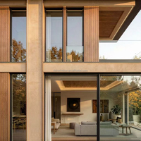Ventana Abatible de Aluminio con Rotura de Puente Térmico, Doble Acristalamiento, Vidrio Templado Low-E, Marco Delgado Minimalista para Exteriores de Viviendas