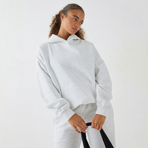 Sweat-shirt à capuche oversize pour femme, coupe décontractée, en polaire, avec poche kangourou, manches longues, tenue de détente - Product Image 1