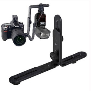 Support de flash pour appareil photo de type Double L, support métallique portable pour accessoire d'éclairage flash DSLR - Product Image 1