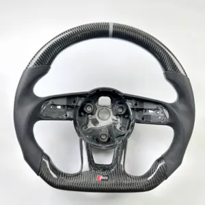 Volante de fibra de carbono personalizado para Audi RS RS3 RS4 RS5 S3 S4 S5 8Y B9 A3 A4 A5