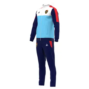 Conjunto de jaqueta de futebol masculina com capuz e zíper completo personalizado de alta qualidade para treino esportivo jaqueta de futebol para homens