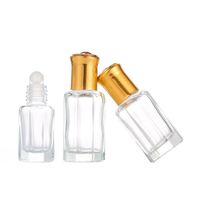 Flacon en verre octogonal de poche de 3 ml, 6 ml, 9 ml, 12 ml avec compte-gouttes en verre, flacon à bille octogonal pour huiles essentielles