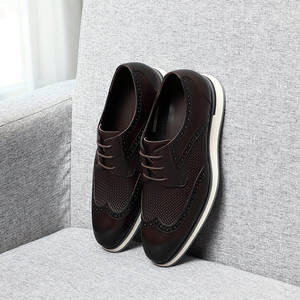 2024 nuovo Design Casual ufficio matrimonio Business Derby scarpe da uomo in vera pelle scarpe eleganti - Product Image 3