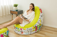 Fauteuil gonflable durable, housse de pouf, canapé gonflable relaxant, ensemble d'extérieur