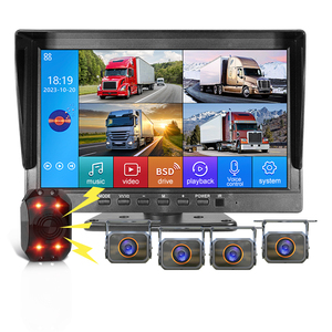 เครื่องเล่น MP5 มัลติฟังก์ชั่น พร้อมจอภาพสำหรับจอดรถ ขนาด 10.1 นิ้ว รองรับการแบ่งหน้าจอ 4 ช่อง  พร้อมระบบบันทึกภาพ DVR ในตัว ระบบเตือนจุดอับสายตาสำหรับรถบรรทุก กล้อง BSD - Product Image 1