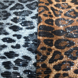 Vải <span class=keywords><strong>sequin</strong></span> thêu họa tiết báo đốm dệt kim co giãn 3mm bán buôn - Product Image 5