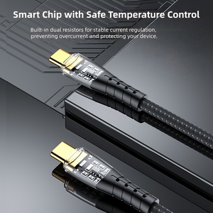 สายดาต้าไนลอนใสแบบ Type-C รองรับ PD60W สำหรับ Huawei Honor และ iPhone 17 16 <span class=keywords><strong>ชาร์จ</strong></span>เร็ว 3A - Product Image 3