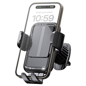 Soporte para teléfono de coche Yiju con amortiguación para rejilla de ventilación, para navegación con pantalla táctil, ajuste universal, color negro - Product Image 1