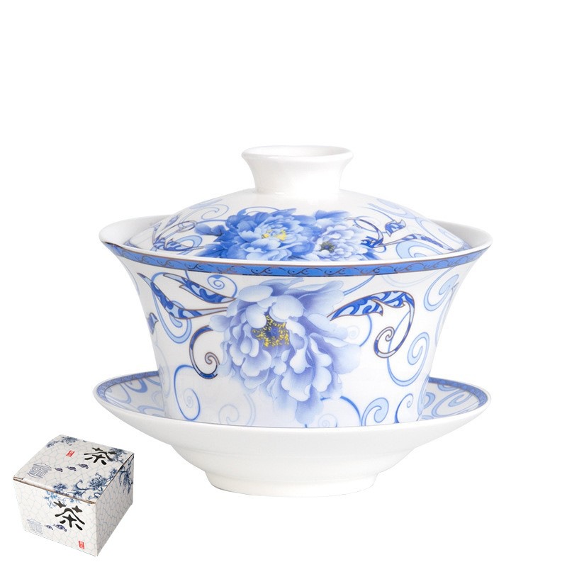 Tazza da tè in ceramica peonia dell'era prospera