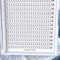 Extensions de cils pré-faits en éventail à tige courte, volume 5D, matériaux bruts Hylong, plateaux XXL