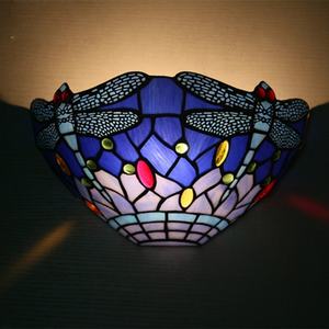 Lámpara de Pared Tiffany LED de Media Lámpara de Cristal con Diseño de Libélula Hecha a Mano de Alta Calidad, Estilo Europeo, Pantalla Multicolor, para Sala de Estar, Dormitorio, Estilo Antiguo - Product Image 3
