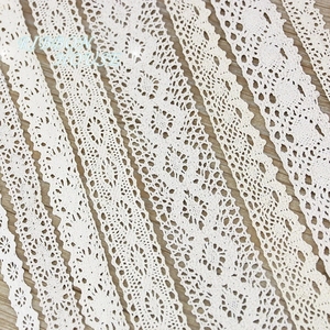 (5Meter/roll) 25mm Width Beige Cotton Embroidered <strong>Laces</strong> <strong>Net</strong> <strong>Trim</strong> Handmade DIY Decorate <strong>Skirt</strong> Sewing Craft Materials <strong>Lace</strong> Fabric - Product Image 4