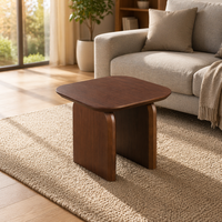 Table d'appoint minimaliste moderne pour petit espace, table basse en placage de noyer de haute qualité, table d'appoint polyvalente, bureau, maison