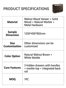 Minimal Custom Solid Wood Night Chest | Dark Walnut Bedside <b>Side</b> Cabinet with Dual Open Shelves for Apartment Bedroom Hotel - Product Image 3