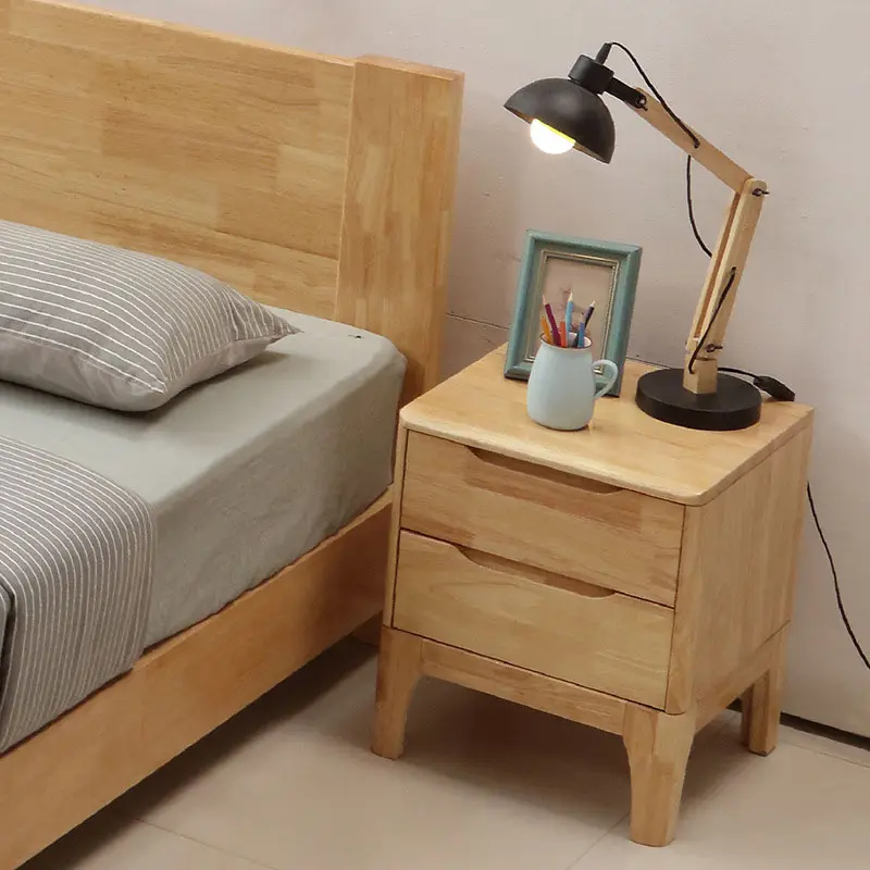 Los fabricantes chinos venden directamente mesitas de noche de madera de estilo retro muebles de mesa de dormitorio de alta calidad