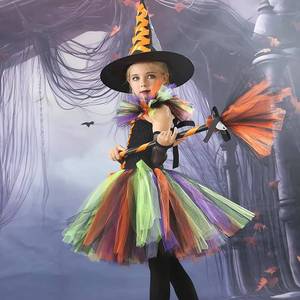 Disfraz de Bruja de Halloween para Niñas HP, Tutú Hecho a Mano, Vestido de Fiesta para Niños, Ropa para Fotos, Disfraz Elegante de Purim - Product Image 3