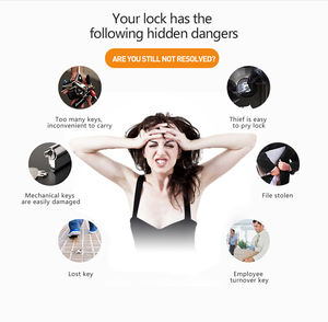 Cerraduras de gabinete deslizantes Cerradura electrónica de gabinete de huellas dactilares RFID Cerradura de gabinete Ble oculta - Product Image 4