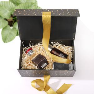 Boîte d'emballage à fermeture magnétique pour soins de la peau boîtes cadeaux magnétiques avec ruban - Product Image 4