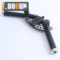 Barre d'extension réglable en V robuste avec poignée Viper Grip, crochet pivotant et système de poulie en acier pour machine à câbles