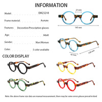2025 Vintage Fashion Design Haute Qualité Épais Rond Lunettes Cadre En Gros Acétate Optique Lunettes