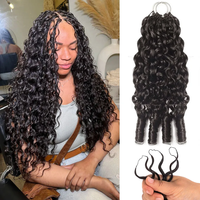 Extensions de cheveux humains bouclés birmans pas chers, 100 % naturels, pour tresses vietnamiennes, effet plume, pour tressage au crochet