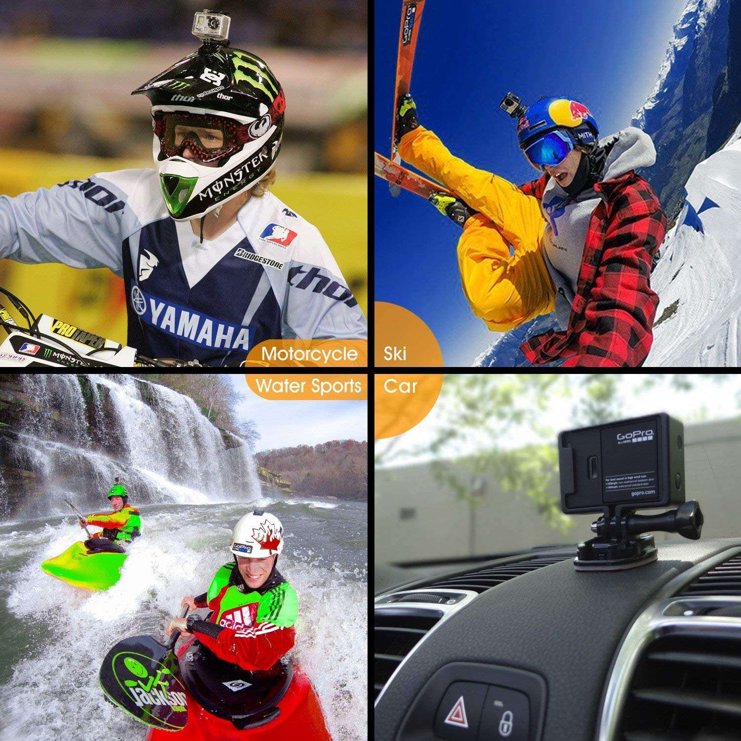 HONGDAK Adhesive Mount Kit Sticky Pads for GoPro Hero 12 11 10 9 8 7 6 5 4 Black Silver Cameras