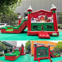 Château gonflable personnalisé prêt à être expédié avec toboggan et bannière interchangeable pour location de fête