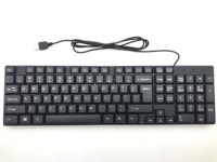 Aksesori Komputer Kantor Desktop 107 Tombol, Multi Tata Letak Berwarna dengan Kabel OEM Keyboard USB Kustom Spanyol